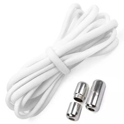Sireturi elastice fara legare, 100 cm, Gonga® Alb