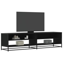 Comoda TV, negru, 180,5x40x46 cm, lemn prelucrat GartenMobel Dekor