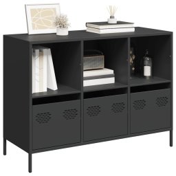 Dulap, negru, 101,5x39x73,5 cm, otel laminat la rece GartenMobel Dekor