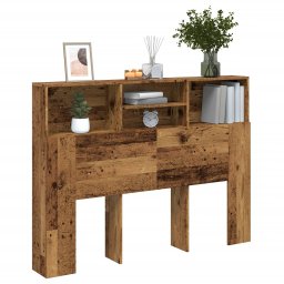 Tablie de pat cu dulap, lemn vechi, 140x19x103,5 cm GartenMobel Dekor