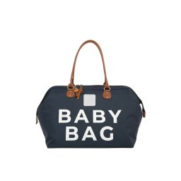 Bagmori Geantă de scutece albastru închis / maro / alb