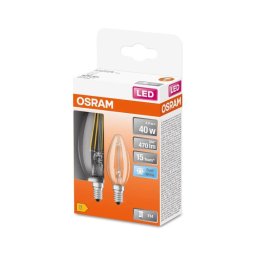 SET 2x bec LED Osram FILAMENT B35 E14/4W/230V 4000K
