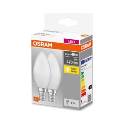 Set de 2 becuri LED B38 E14/4,9W/230V 2700K - Osram