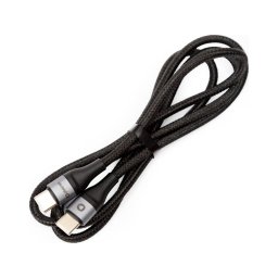 Cablu USB împletit conector USB-A/USB-C 1m negru