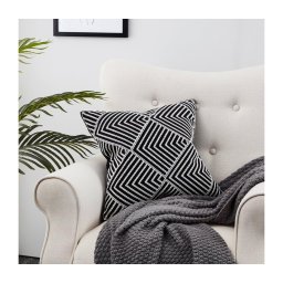 Pernă decorativă Eglo 420005 CHEVERY 45x45 cm alb/negru
