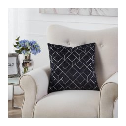 Pernă decorativă Eglo 420075 SINGU 45x45 cm negru/argintiu