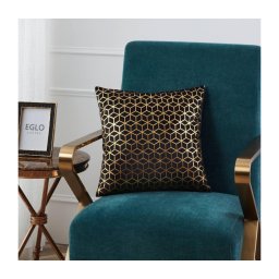 Pernă decorativă Eglo 420078 SINGU 45x45 cm negru/auriu