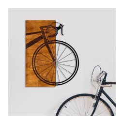 Decorațiune de perete 70x62 cm lemn/metal bicicletă