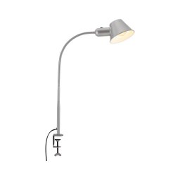 Brilo - Lampă de birou flexibilă cu clemă, 1xE27/10W/230V, argintie