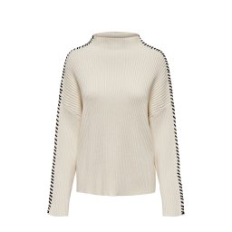 ONLY Tricotat Onlqueenie Ls Contrast High Neck Prm Knt 15330680 13-0905 TCX birch