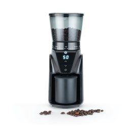 Rasnita de cafea Wilfa Balance CG1B-275, 165 W, 275 g, 31 trepte, afisaj LCD cu timer, protectie UV, Negru