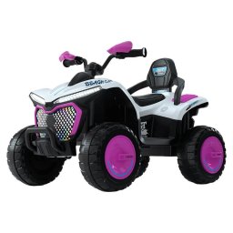 Atv electric pentru copii 2-8ani, cu telecomanda, 4 motoare, lumini led, sezut din piele, jumbo size - model xsd288 roz