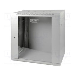 DIGITUS Wallmount cabinet 12U, 600x450mm, grey RAL 7035