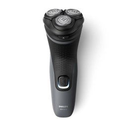 Aparat de ras Philips Shaver Seria 1, barbierit umed si uscat, fara fir, capete 4D flexibile, lame autoascutire, 40 min, capac de protectie, Gri inchis