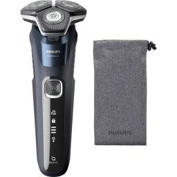 Aparat de ras Philips Shaver Series 5 S5885/10, acumulator, autonomie 60 min, SkinIQ, negru