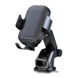 Suport auto telefon Wozinsky WUMID, incarcare wireless 15W, bord, negru