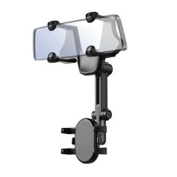 Suport auto telefon, oglinda retrovizoare, negru