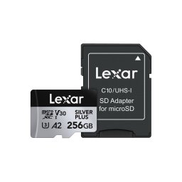 Card microSDXC Professional Silver Plus 256GB, UHS-I U3, V30, A2 + Adaptor SD
