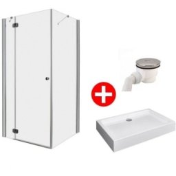 Set cabina dus dreptunghiulara complet echipata Radaway Torrenta KDJ 100x80cm, stanga
