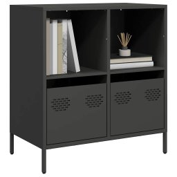Dulap, negru, 68x39x73,5 cm, otel laminat la rece GartenMobel Dekor