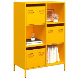 Dulap înalt, galben mustar, 68x39x103,5 cm, otel GartenMobel Dekor