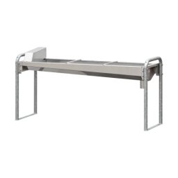 Adăpătoare inox cu picior zincat, 207 × 60 cm, 95 litri