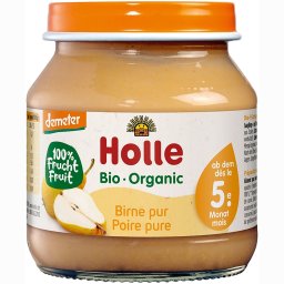 Piure de pere pentru copii +5 luni, fara gluten bio 125g
