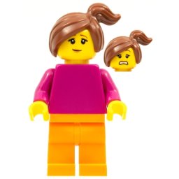 Lego Minifigurină pln193 - Femeie cu bluza mov