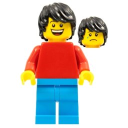 Lego Minifigurină pln192 - Barbat cu bluza rosie
