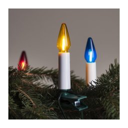 Instalație luminoasă LED de exterior pentru extindere FELICIA FILAMENT, 20xE10, 14 m, colorată / alb cald, IP44