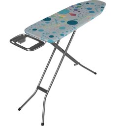 Masa de calcat Masă de călcat reglabilă pe înălțime, pliabilă, suport fier, husă cu imprimeu, 120x38 cm