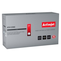 Activejet ATH-53NX toner for HP printer; HP 53X Q7553X, Canon CRG-715H replacement, Supreme; 7900 pages; black