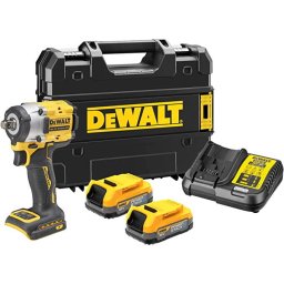 DeWALT Masina de insurubat cu impact cu acumulator 18V, 1/2 inchi (galben/negru, 2x POWERSTACK Li-Ion battery 1.7 Ah, in T STAK box)