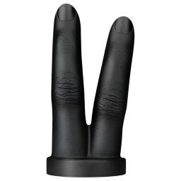BUTTR - dildo anal dublu pentru degete - silicon negru