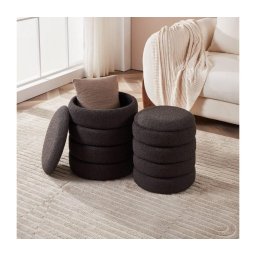SET 2x taburet Eglo 424124 AMPAHAKA d. 33,5/40 cm negru