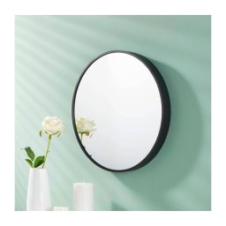 Oglindă de perete Eglo 425001 BANI d. 40 cm negru