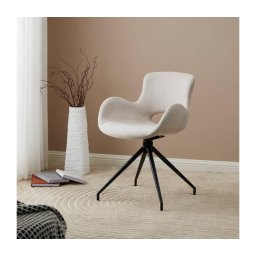Scaun de sufragerie Eglo 424706 BULACAN 82x58 cm crem/negru