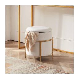 Taburet Eglo 424135 MASHIKE 46x41 cm alb/auriu
