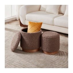 SET 2x taburet Eglo 424141 MASHIKE d. 31,5/38,5 cm maro