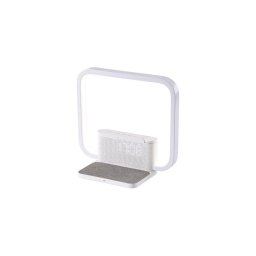 Lampă LED dimabilă de masă cu ceas deșteptător și încărcare Qi Immax 08994L 18W/230V alb