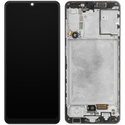 Piese si componente Display - Touchscreen Samsung Galaxy A31 A315, Cu Rama, Negru, Service Pack GH82-22761A