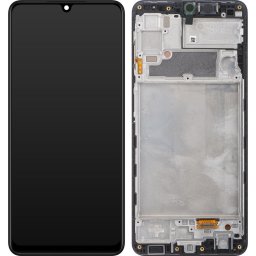 Piese si componente Display cu Touchscreen Samsung Galaxy A22 A225, cu Rama, Negru, Service Pack GH82-25944A