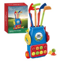 Troler de golf pentru copii cu 4 crose si accesorii