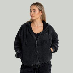 STRIX Hanorac pentru femei Zip Washed Black L