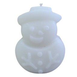 Lumanare om de zapada alb 8 cm