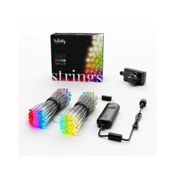 Twinkly TWS250SPP-TEU - Ghirlandă LED RGBW pentru exterior, 250 LED, 23,5 m, IP44, Wi‑Fi