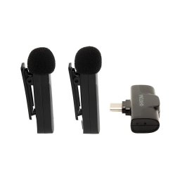 SET 2x microfon fără fir cu clemă PATONA pentru telefoane USB-C 5V