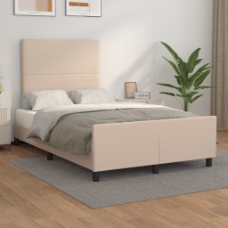 Cadru de pat cu tablie, cappuccino, 120x200 cm, piele ecologica GartenMobel Dekor