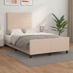 Cadru de pat cu tablie, cappuccino, 120x190 cm, piele ecologica GartenMobel Dekor
