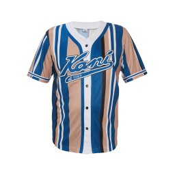 Karl Kani Tricou 'Varsity' albastru închis / maro / negru / alb